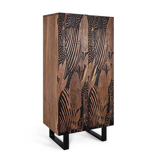 Nature Crest Carved Cabinet KCRS-014