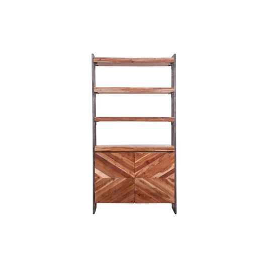 WDN IRON RACK WITH 3 SHELVES AND 2 DOOR LOWER CABINET KCS-006