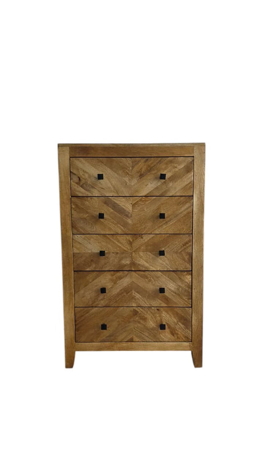 Rustic Oak Chevron Tallboy KCBS-002 E