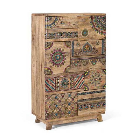 Mandala Patchwork Storage Cabinet KCRS-010