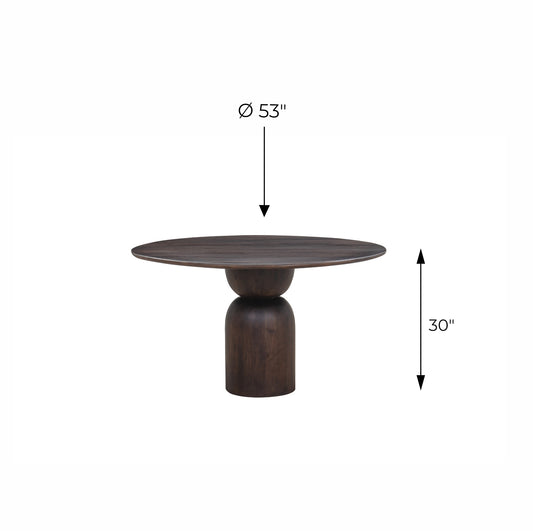 ACACIA WOOD ROUND DINING TABLE KCP-010