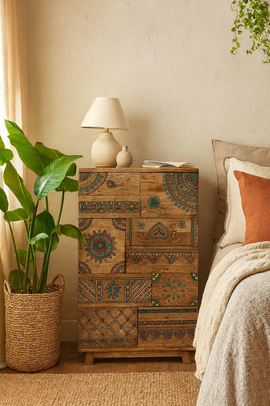 Mandala Patchwork Storage Cabinet KCRS-010